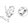 imageBriLove 925 Sterling Silver CZ Statement Ring Horoscope Zodiac 12 Constellation Astrology Adjustable Rings for Mom Women Mothers DayValentines DayBirthdayChristmasAnniversaryAquarius  Full Ver