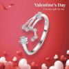 imageBriLove 925 Sterling Silver CZ Statement Ring Horoscope Zodiac 12 Constellation Astrology Adjustable Rings for Mom Women Mothers DayValentines DayBirthdayChristmasAnniversaryLeo  Full Ver