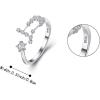 imageBriLove 925 Sterling Silver CZ Statement Ring Horoscope Zodiac 12 Constellation Astrology Adjustable Rings for Mom Women Mothers DayValentines DayBirthdayChristmasAnniversaryGemini  Full Ver