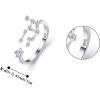 imageBriLove 925 Sterling Silver CZ Statement Ring Horoscope Zodiac 12 Constellation Astrology Adjustable Rings for Mom Women Mothers DayValentines DayBirthdayChristmasAnniversaryVirgo  Full Ver