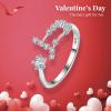 imageBriLove 925 Sterling Silver CZ Statement Ring Horoscope Zodiac 12 Constellation Astrology Adjustable Rings for Mom Women Mothers DayValentines DayBirthdayChristmasAnniversaryGemini  Full Ver