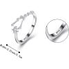 imageBriLove 925 Sterling Silver CZ Statement Ring Horoscope Zodiac 12 Constellation Astrology Adjustable Rings for Mom Women Mothers DayValentines DayBirthdayChristmasAnniversaryTaurus  Full Ver