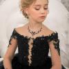 imageBriLove Alloy Crystal Teardrop Cluster Statement Necklace Clipon Earrings Set13Multicolor GoldTone