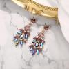 imageBriLove Art Deco Rhinestone Marquise Emerald Cut Rectangle Geometric Statement Earrings for WomenAmethyst Goldtone