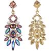 imageBriLove Art Deco Rhinestone Marquise Emerald Cut Rectangle Geometric Statement Earrings for WomenAmethyst Goldtone