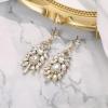 imageBriLove Art Deco Rhinestone Marquise Emerald Cut Rectangle Geometric Statement Earrings for WomenClear GoldTone