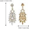 imageBriLove Art Deco Rhinestone Marquise Emerald Cut Rectangle Geometric Statement Earrings for WomenClear GoldTone
