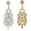 imageBriLove Art Deco Rhinestone Marquise Emerald Cut Rectangle Geometric Statement Earrings for WomenClear GoldTone