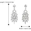 imageBriLove Art Deco Rhinestone Marquise Emerald Cut Rectangle Geometric Statement Earrings for WomenClear SilverTone