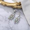 imageBriLove Art Deco Rhinestone Marquise Emerald Cut Rectangle Geometric Statement Earrings for WomenIridescent AB SilverTone