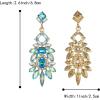 imageBriLove Art Deco Rhinestone Marquise Emerald Cut Rectangle Geometric Statement Earrings for WomenIridescent Blue Goldtone
