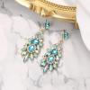 imageBriLove Art Deco Rhinestone Marquise Emerald Cut Rectangle Geometric Statement Earrings for WomenIridescent Blue Goldtone