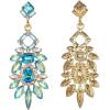 imageBriLove Art Deco Rhinestone Marquise Emerald Cut Rectangle Geometric Statement Earrings for WomenIridescent Blue Goldtone