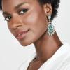 imageBriLove Art Deco Rhinestone Marquise Emerald Cut Rectangle Geometric Statement Earrings for WomenIridescent Blue Goldtone