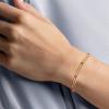 imageBriLove Dainty Elegant 925 Sterling Silver Cubic Zirconia 2 Layer Birthstone Bracelets for WomenSix Emerald Cut Tennis Bracelet Birthday Prom Gifts JewelryRuby Color GoldTone