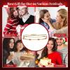 imageBriLove Dainty Elegant 925 Sterling Silver Cubic Zirconia 2 Layer Birthstone Bracelets for WomenSix Emerald Cut Tennis Bracelet Birthday Prom Gifts JewelryRuby Color GoldTone