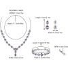 imageBriLove Wedding Bridal CZ Necklace Bracelet Earrings Jewelry Set for Women Teardrop Infinity Figure 8 YNecklace Tennis Dangle Party Prom AccessoriesAmethyst Color