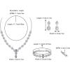 imageBriLove Wedding Bridal CZ Necklace Bracelet Earrings Jewelry Set for Women Teardrop Infinity Figure 8 YNecklace Tennis Dangle Party Prom AccessoriesClear