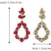 imageBriLove Wedding Bridal Rhinestone Marquise Teardrop Cluster Dangle Earrings for Women