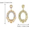 imageBriLove Wedding Bridal Rhinestone Marquise Teardrop Cluster Oval Dangle Earrings for WomenChampagne GoldTone
