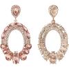imageBriLove Wedding Bridal Rhinestone Marquise Teardrop Cluster Oval Dangle Earrings for WomenPeach Morganite Color RoseGoldTone