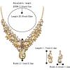 imageBriLove Womens Costume Fashion Crystal Teardrop Marquise Butterfly Filigree Enamel Statement Necklace Dangle Earrings Set05Champagne GoldTone