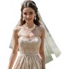 imageBriLove Womens Wedding Bridal Crystal Cream Simulated Pearl Cluster Statement Necklace Dangle Earrings SetGoldTone