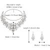 imageBriLove Womens Wedding Bridal Crystal Cream Simulated Pearl Cluster Statement Necklace Dangle Earrings SetSilverTone