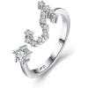 imageBriLove 925 Sterling Silver CZ Statement Ring Horoscope Zodiac 12 Constellation Astrology Adjustable Rings for Mom Women Mothers DayValentines DayBirthdayChristmasAnniversaryScorpio  Full Ver