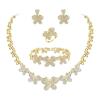 imageBriLove African Jewelry Set for Women Gorgeous Austrian Crystal Statement Necklace Bracelet Stud Earrings and Ring Party PromButterfly