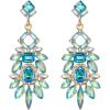 imageBriLove Art Deco Rhinestone Marquise Emerald Cut Rectangle Geometric Statement Earrings for WomenIridescent Blue Goldtone