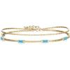 Turquoise Color Gold-Tone
