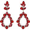 imageBriLove Wedding Bridal Rhinestone Marquise Teardrop Cluster Dangle Earrings for Women