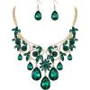 Emerald Color Gold-Tone
