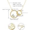imageBriLove 925 Sterling Silver Cubic Zirconia Dainty Butterfly Double Circles Pendant Necklace for Women Mom Mothers DayValentines DayBirthdayChristmasAnniversaryBlue Topaz 14k Gold
