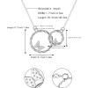 imageBriLove 925 Sterling Silver Cubic Zirconia Dainty Butterfly Double Circles Pendant Necklace for Women Mom Mothers DayValentines DayBirthdayChristmasAnniversaryClear SilverTone