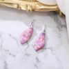 imageBriLove Dainty Elegant 925 Sterling Silver Natural Stone Unique Irregular Lightweight Dangle Drop Earrings Multiple Styles Jewelry for Birthday Party GiftIrregular StonePink