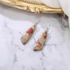 imageBriLove Dainty Elegant 925 Sterling Silver Natural Stone Unique Irregular Lightweight Dangle Drop Earrings Multiple Styles Jewelry for Birthday Party Gift01Natural Stone Brown