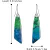 imageBriLove Dainty Elegant 925 Sterling Silver Natural Stone Unique Irregular Lightweight Dangle Drop Earrings Multiple Styles Jewelry for Birthday Party Gift02Natural StoneEmerald Color