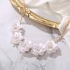 imageBriLove Flower Collar Necklace Shiny Floral Summer Beach Statement Bib Necklaces for Women Costume Prom JewelryClear GoldTone