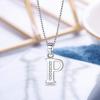 imageBriLove Gifts for Mom Women 925 Sterling Silver Cubic Zirconia 26 Initial Letter Alphabet Pendant Necklace for Mothers DayValentines DayBirthdayChristmasAnniversaryAlphabet P