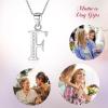 imageBriLove Gifts for Mom Women 925 Sterling Silver Cubic Zirconia 26 Initial Letter Alphabet Pendant Necklace for Mothers DayValentines DayBirthdayChristmasAnniversaryAlphabet F