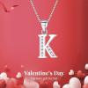 imageBriLove Gifts for Mom Women 925 Sterling Silver Cubic Zirconia 26 Initial Letter Alphabet Pendant Necklace for Mothers DayValentines DayBirthdayChristmasAnniversaryAlphabet K