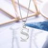 imageBriLove Gifts for Mom Women 925 Sterling Silver Cubic Zirconia 26 Initial Letter Alphabet Pendant Necklace for Mothers DayValentines DayBirthdayChristmasAnniversaryAlphabet S