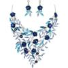 Sapphire Color Silver-Tone