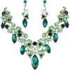Emerald Color Gold-Tone