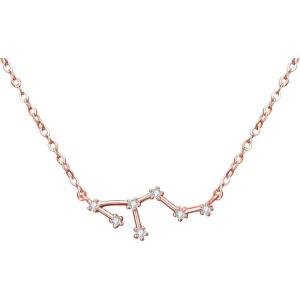imageBriLove Gifts for Mom Women 925 Sterling Silver Necklace Zodiac Constellation Horoscope 12 Astrology Wedding Bridal CZ Pendant BirthdayChristmasAnniversaryLeo