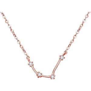 imageBriLove Gifts for Mom Women 925 Sterling Silver Necklace Zodiac Constellation Horoscope 12 Astrology Wedding Bridal CZ Pendant BirthdayChristmasAnniversaryAquarius