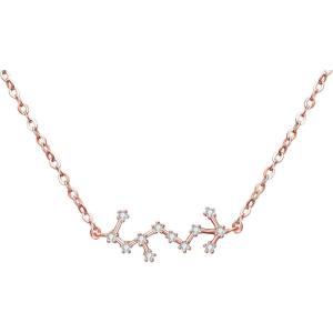 imageBriLove Gifts for Mom Women 925 Sterling Silver Necklace Zodiac Constellation Horoscope 12 Astrology Wedding Bridal CZ Pendant BirthdayChristmasAnniversaryScorpio