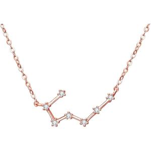imageBriLove Gifts for Mom Women 925 Sterling Silver Necklace Zodiac Constellation Horoscope 12 Astrology Wedding Bridal CZ Pendant BirthdayChristmasAnniversaryTaurus